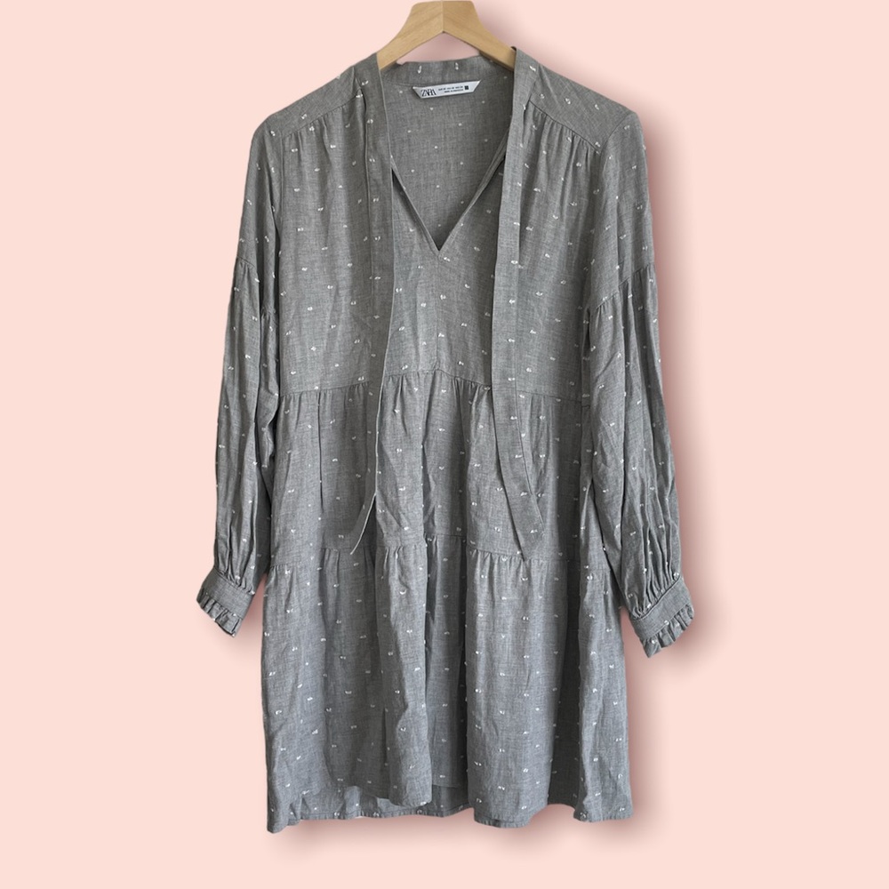 ZARA || polka dot babydoll dress